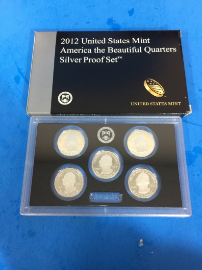 2012 United States Mint America the Beautiful Quarters Silver Proof Set