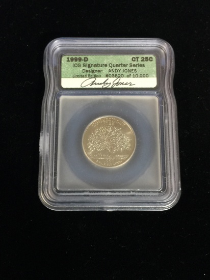 ICG Graded 1999-D CT 25 Cent Signature Series Quarter - /10,000