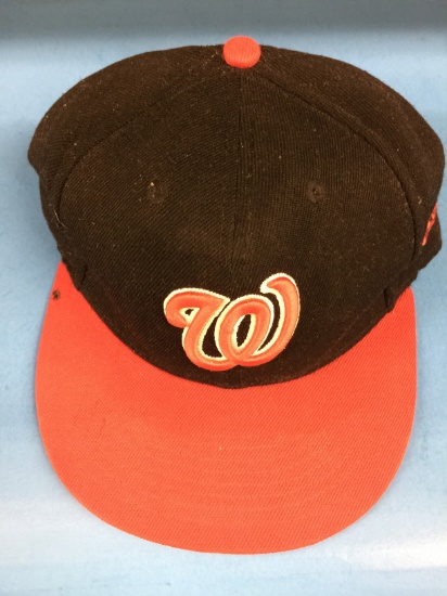 New Era 5950 Washington Nationals Fitted Baseball Hat - Size 7-3/8