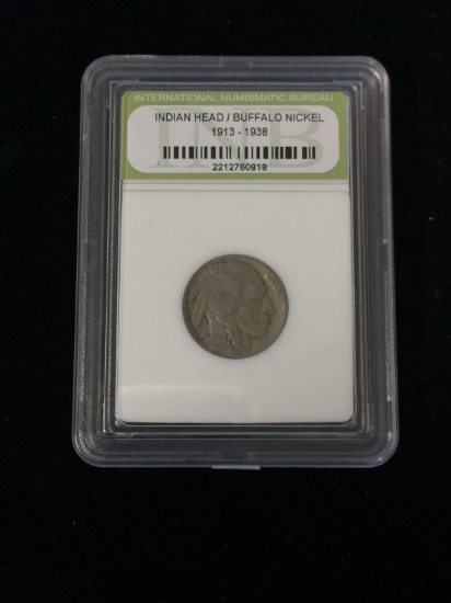 INB Slabbed Undated United States Buffalo Nickel Coin