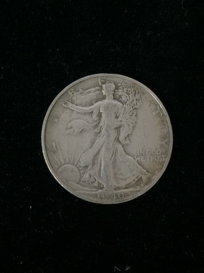 1940-S United States Walking Liberty Silver Half Dollar - 90% Silver Coin