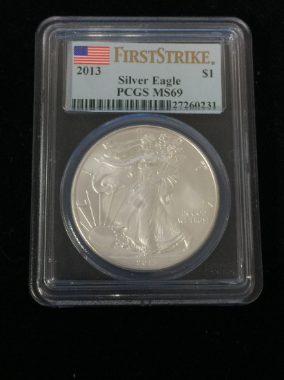 First Strike 2013 United States 1 Ounce .999 Fine Silver American Eagle PCGS MS69