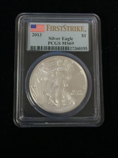 First Strike 2013 United States 1 Ounce .999 Fine Silver American Eagle PCGS MS69