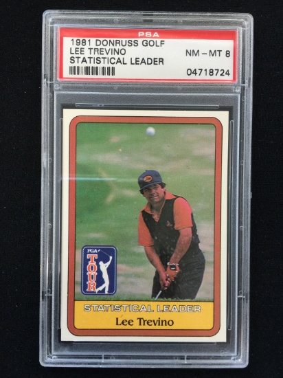 PSA Graded 1981 Donruss Golf Leader Lee Trevino Golf Card - Rare