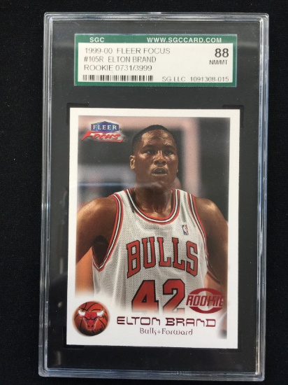 SGC Graded 1999-00 Fleer Focus Elton Brand Rookie Basketball Card - /3999