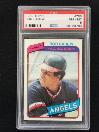 PSA Graded 1980 Topps Rod Carew Angels Baseball Card