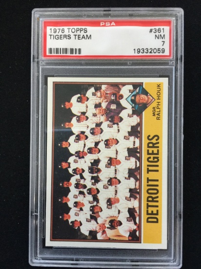 PSA Graded 1976 Topps Detroit Tigers Team Card Baseball Card