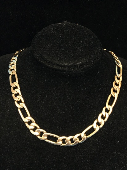 14Kt Gold Plated 24" Men's Link Chain Necklace