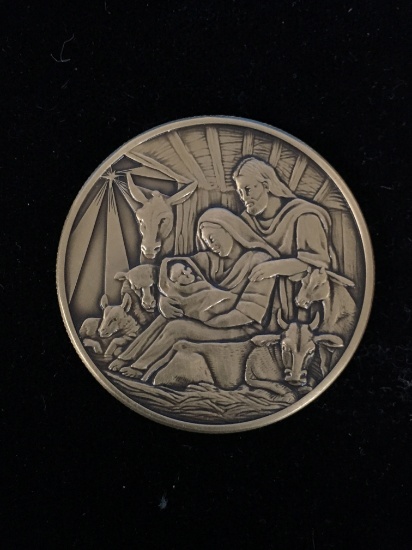 Christ...The True Meaning of Christmas Brass Challenge Coin