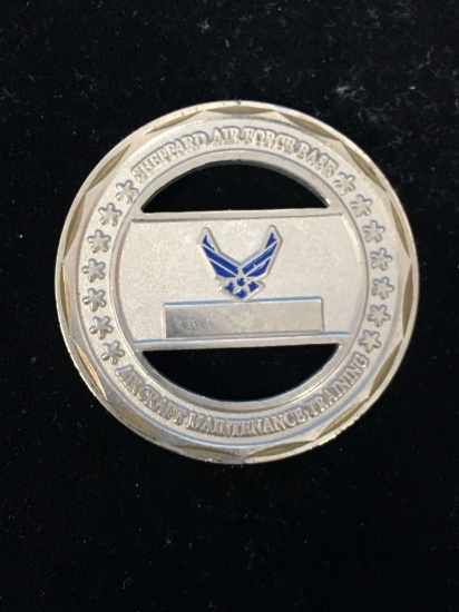 US Air Force Sheppard AFB Aircraft Maintenance Training Challenge Coin - RARE