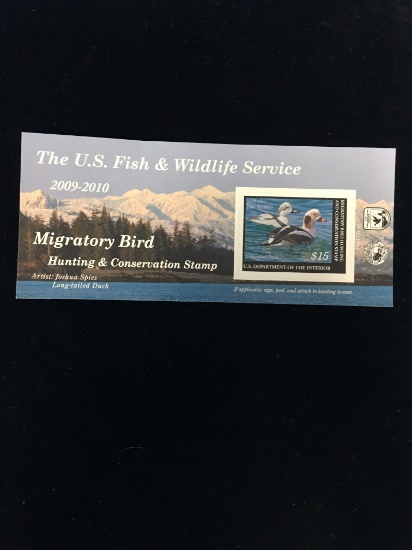2009-2010 US Fish and Wildlife Service Unused $15 Migratory Bird Stamp
