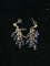 Azurite Sterling Silver Dangle Earrings