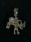 Carved Sterling Silver Mexican Man Charm Pendant