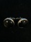 Old Pawn Taxco GRR Sterling Silver & Black Tiger's Eye Cufflinks