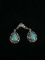 CFJ Sterling Silver & Turquoise Dangle Earrings