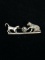 Cat & Kitten Playing Sterling Silver 2