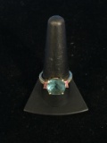 Sterling Silver & Multi Gemstone Cocktail Ring - Size 10