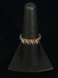 Ruby & Diamond Sterling Silver Ring - Size 7.75