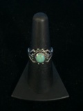 Designed NF Turquoise Sterling Silver Ring - Size 6.5