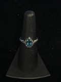 Kabana Sterling Silver & Blue Topaz Ring - Size 6