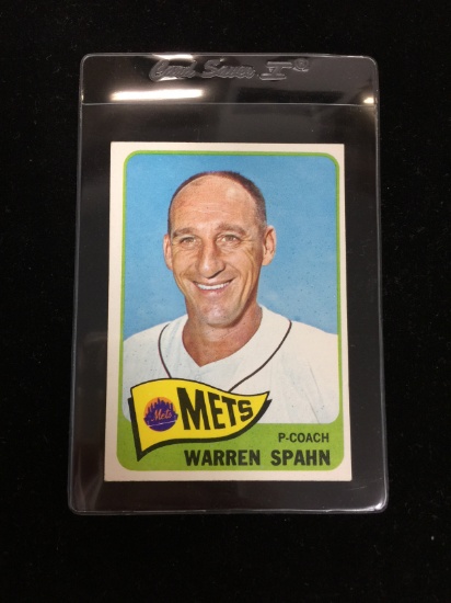 1965 Topps #205 Warren Spahn Mets Baseball Card