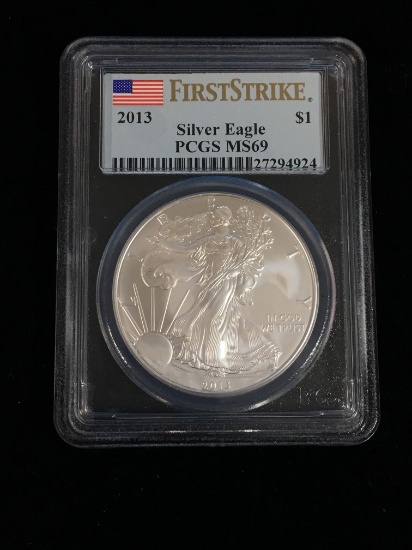 2013 United States First Strike American Eagle Silver Dollar PCGS MS69