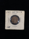 1907 United States Indian Head Cent Penny Coin