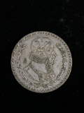 1963 Mexico Un Peso Silver Foreign Coin - 10% Silver Coin