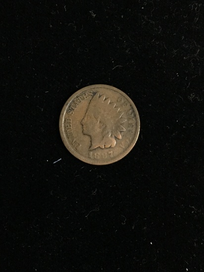 1887 United States Indian Head Penny Cent Coin