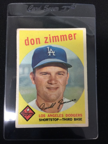 1959 Topps #287 Don Zimmer Dodgers Baseball Card