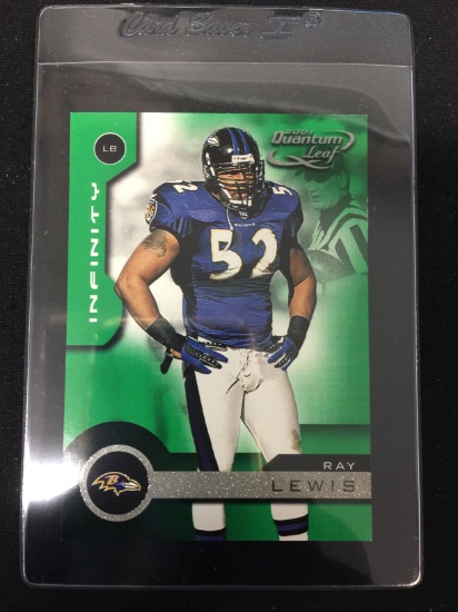 2001 Quantum Leaf Green Infinity Ray Lewis Ravens /100 Football Card - RARE