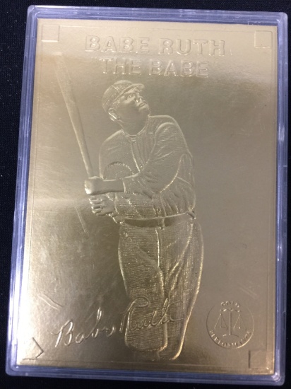 Babe Ruth The Babe Gold Performance 24kt Gold Baseball Card - RARE