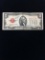 1928-F United States $2 Red Seal Bill Currency Note