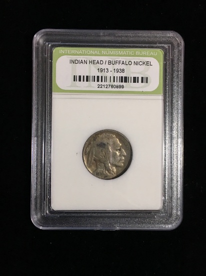 INB Slabbed 1936 United States Indian Head Buffalo Nickel Coin