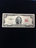 1953-A United States $2 Red Seal Bill Currency Note