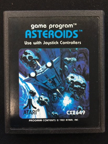 Vintage Atari Video Game Cartridge - Asteroids