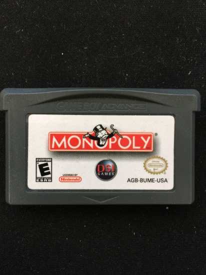 Nintendo Game Boy Advance Monopoly Video Game Cartridge