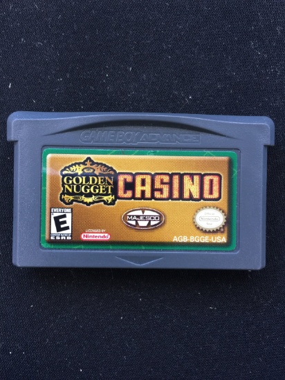 Nintendo Game Boy Advance Golden Nugget Casino Video Game Cartridge