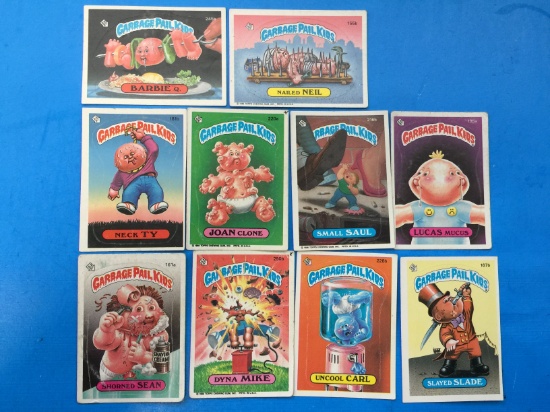 10 Card Lot of Vintage 1980's Garbage Pail Kids Trading Cards - Unresearched