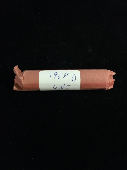 Bank Roll of 50 United States 1968-D Lincoln Cent Uncirculated Pennies