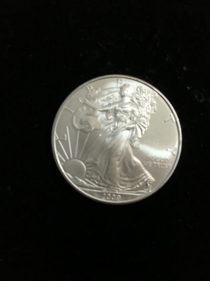 2009 United States American Eagle Silver Dollar 1 Ounce .999 Fine Silver Bullion Coin