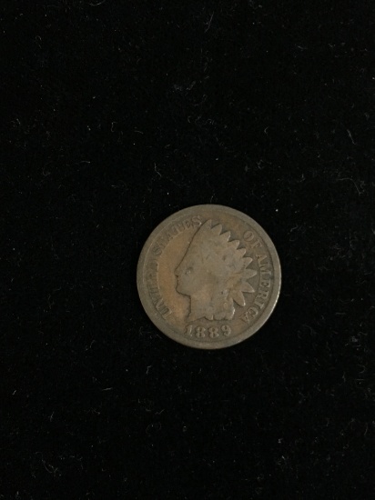 1889 United States Indian Head One Cent Penny Coin