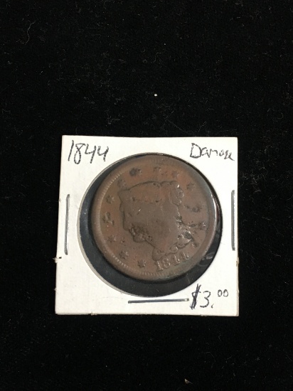 1844 United States Large One Cent Penny