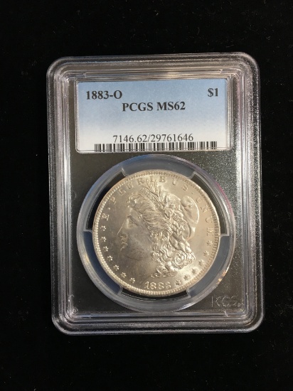 PCGS Graded 1883-O United States Morgan Silver Dollar MS62 - 90% Silver Coin