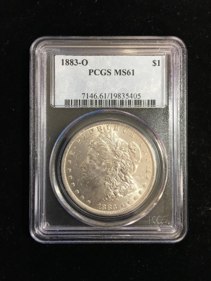 PCGS Graded 1883-O United States Morgan Silver Dollar MS61 - 90% Silver Coin