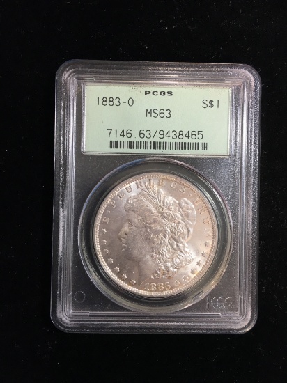 PCGS Graded 1883-O United States Morgan Silver Dollar MS63 - 90% Silver Coin
