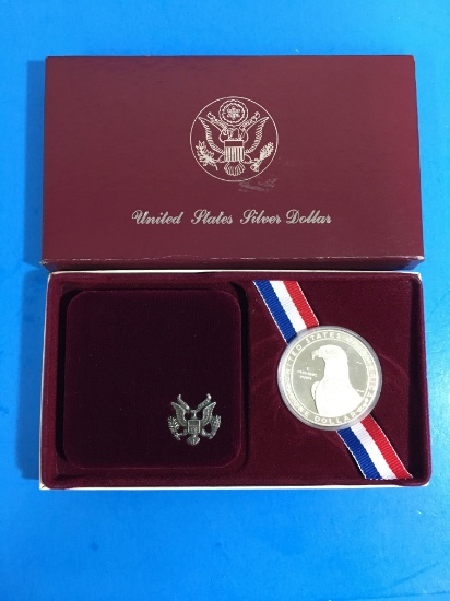 1983-S United States Mint Los Angelos Olympics Silver Dollar - 90% Proof Silver Coin