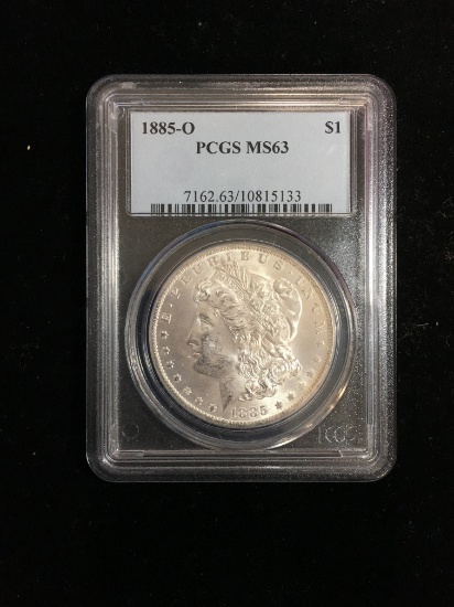 PCGS Graded 1885-O United States Morgan Silver Dollar MS63 - 90% Silver Coin