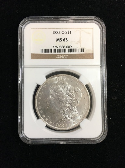 NGC Graded 1883-O United States Morgan Silver Dollar MS63 - 90% Silver Coin