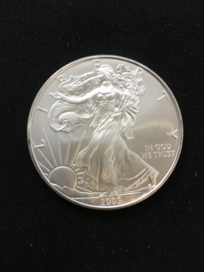 1 Troy Ounce .999 Fine Silver 2009 U.S. American Silver Eagle Silver Bullion Coin